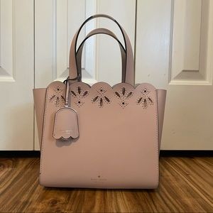 KATE SPADE Pink Embroidered Tote Bag